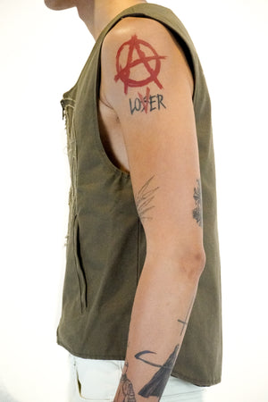 The Pentacle Vest (Reversible) in Brown/Olive