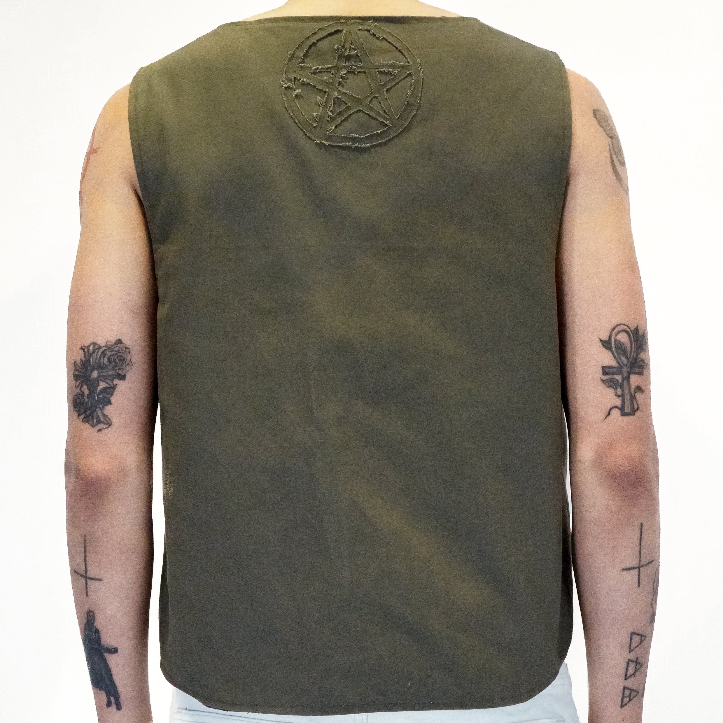The Pentacle Vest (Reversible) in Brown/Olive